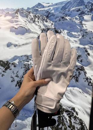 Жіночі гірськолижні рукавиці high experience white color