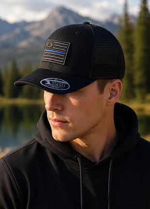 Чоловіча кепка стильна повсякденна оаклей oakley si flag 110 snapbck cap blackout