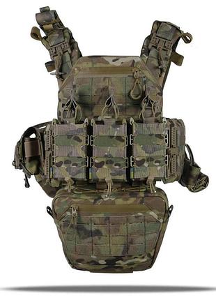 Тактическая плитоноска для военных быстросвалистая kiborg gen ii +8 подсумков мультикам