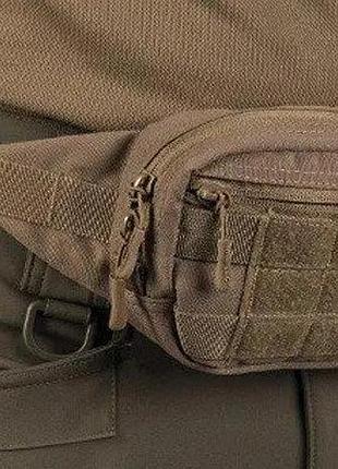 Тактическая сумка бананка на пояс для военные mil-tec fanny pack molle coyote