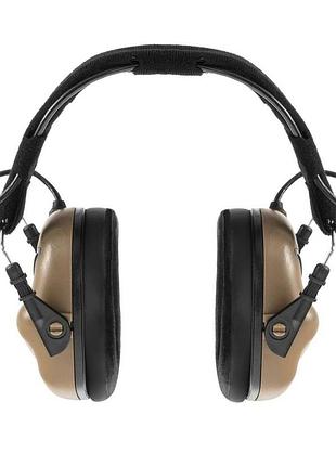 Тактические наушники активные для военных качественные earmor m31 койот