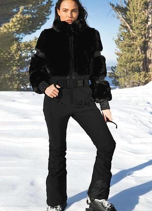 Женский комбинезон горнолыжный спортивный gsnow black (черный)