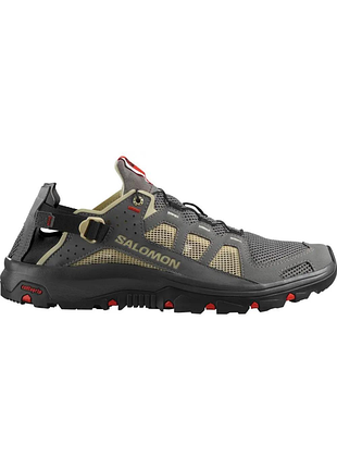 Мужские кроссовки саломон стильные повседневные salomon techamphibian 5 pewter/moth/fiery red