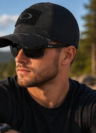Чоловіча кепка стильна повсякденна оаклей oakley si cotton cap black multicam