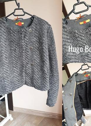 Укорочений жакет вовна мохер hugo boss