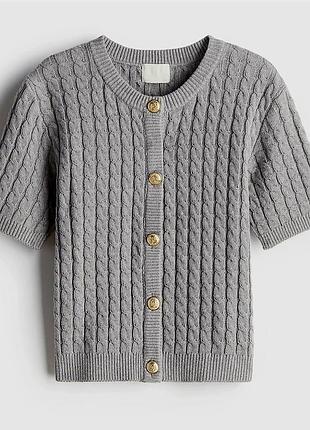 Вязанный кардиган с коротким рукавом h&m