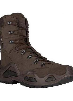 Тактические берцы мужские военные lowa z-8s gtx, цвет dark brown (коричневый)