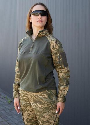 Тактична сорочка жіноча військова убакс twill, піксель зсу