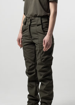 Тактические брюки женские для виейсковых soft shell олива skmilitary