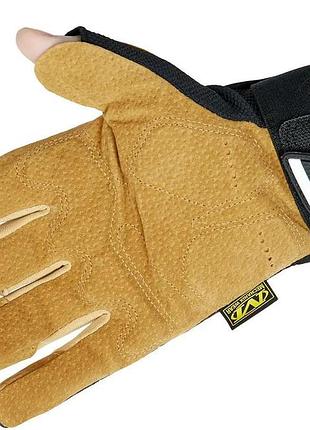 Такткичні рукавички безпалі механікс військові mechanix m-pact framer leather brown