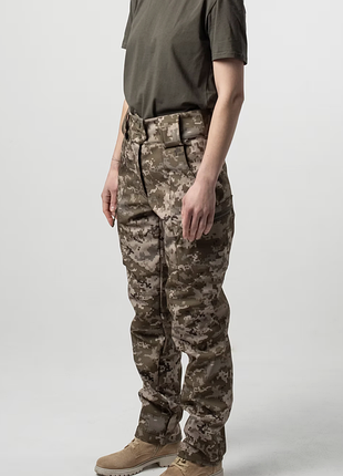 Тактические брюки женские для виесочных soft shell пиксель зсу skmilitary l