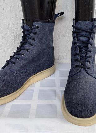 Ботинки текстильние (джинс) dr. martens air wair р.45
