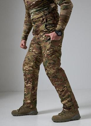 Тактические брюки мужские военные зимние на подтяжках "tactical winterguard pro-x" мультикам 52/6