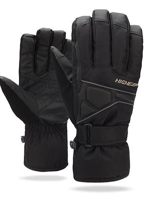 Зимові гірськолижні чоловічі рукавиці теплі high experience black/black