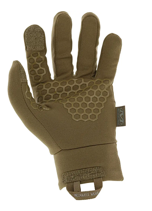Тактичні рукавиці зимові для військових mechanix "coldwork base layer coyote gloves
