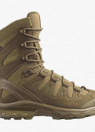 Тактичні черевики чоловічі для військових salomon quest 4d gtx forces 2 high coyote (койот) uk 5.5