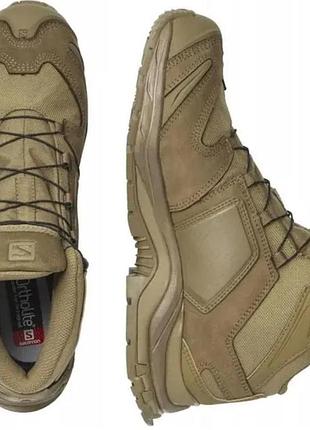 Тактичні черевики чоловічі для військових salomon xa forces mid gtx coyote (койот)