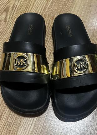 Продам брендовые шлепанцы michael kors jett slide (оригинал), размер 32