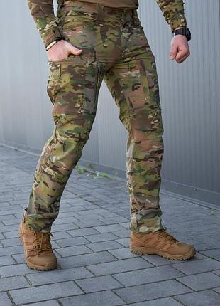 Тактичні штани чоловічі військові стрейч карго gen ii ksmilitary, multicam (мультикам)