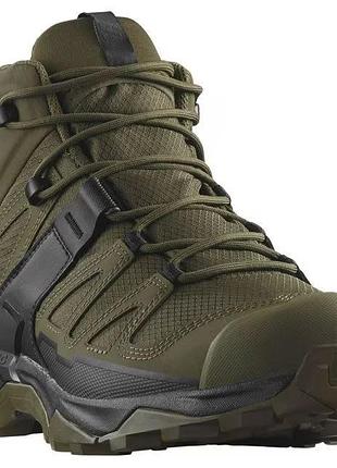 Тактические ботинки мужские для военные salomon x ultra forces mid - ranger green 8.5 uk