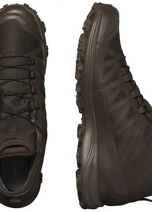 Тактичні кросівки чоловічі для військових salomon speed assault 2 gtx earth (темно-коричневий)