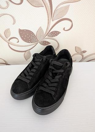 Кеды замшевые женские gabor comfort, стелька 24,5см