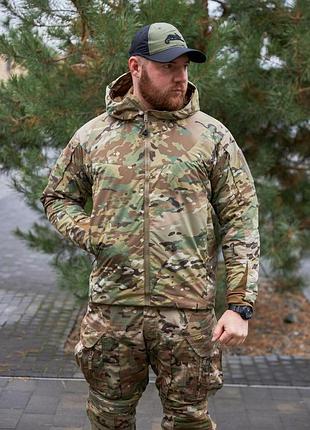 Тактична куртка військова зимова, мікро пуховик yinren wolfhound multicam (мультикам)