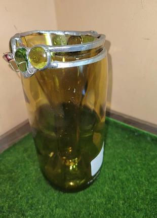 Уникальный витражный подсвечник / ваза ручной работы (апсайклинг, англия)