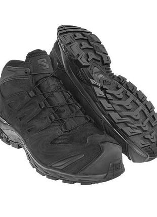 Тактические ботинки мужские для военные salomon xa forces mid gtx black (черный)