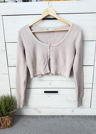 Красива бежева кофтинка топ zara оригінал м