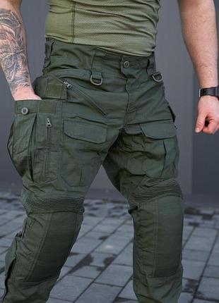 Тактические брюки с наколенниками мужские военные "raider" call dragon gen 5 olive