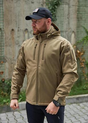 Тактическая куртка мужская для военных тактическая frontier eira soft shell coyote