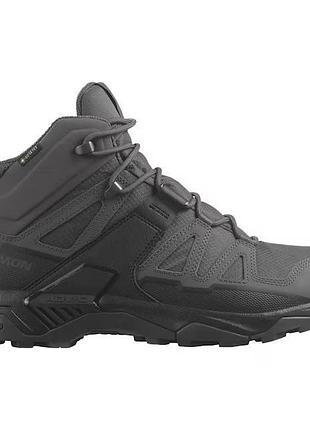 Тактические ботинки мужские для военные salomon x ultra forces mid gtx wolf/black/black