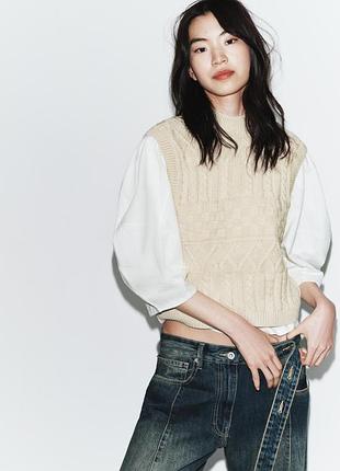 Комбінований джемпер zara - s, m, l