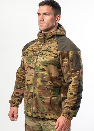 Тактическая кофта мужская военная флисовая shark skin military multicam (мультикам)