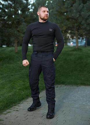 Тактический реглан мужской военный микродайвинг на флисе military, black (черный) xl