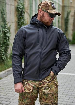 Тактическая куртка мужская для военных тактическая frontier eira soft shell grafite