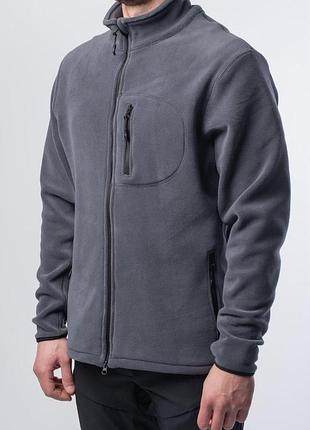 Тактична кофта чоловіча військова флісова polartec military grey, сірий 3xl