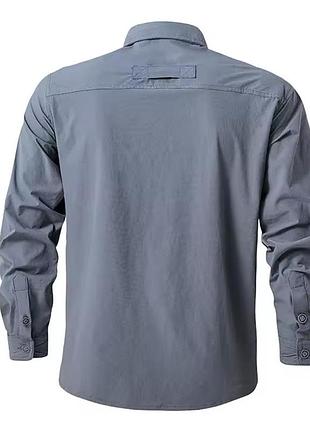 Тактическая летняя мужская боевая повседневная рубашка outdoor lite, grey (серый) m