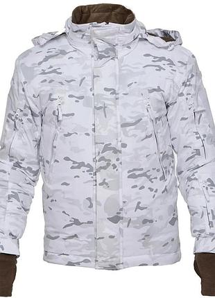 Тактическая куртка утепленная мужская для военные vav wear kolt 30 alpine multicam (белый мультикам)