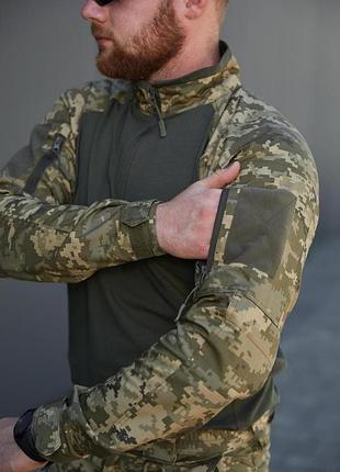 Тактична сорочка бойова чоловіча сорочка зручна убакс піксель зсу warrior