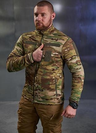 Тактическая флисовая кофта вафелька military multicam (мультикам)