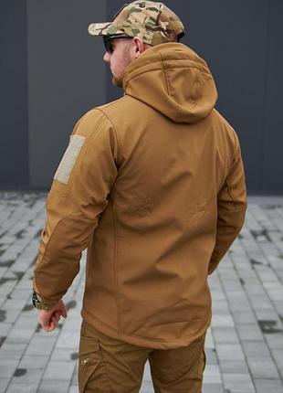 Тактическая куртка мужская для военных soft shell coyote military