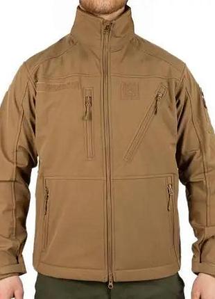 Тактична куртка чоловіча військова демісезонна sturm mil-tec softshell jacket scu (coyote) 10864019