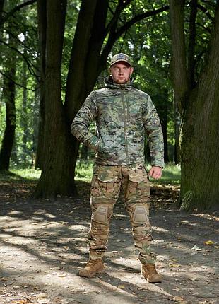 Тактична куртка чоловіча військова демісезонна g-loft warrior, multicam (мультикам)