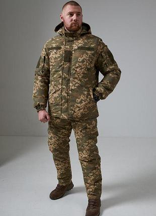 Тактична куртка зимова військова "tactical winterguard pro-x" піксель зсу
