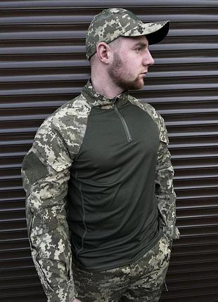 Тактична сорочка бойова чоловіча сорочка зручна убакс піксель зсу coolmax