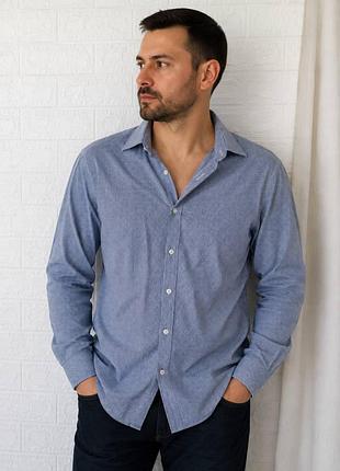 Чоловіча сорочка marks & spencer (m&s) regular fit non iron (розмір xl / ворот 17.5")