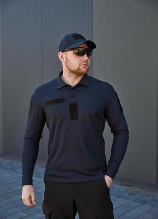 Тактична футболка чоловіча для військових поло довгий рукав дснс coolpas