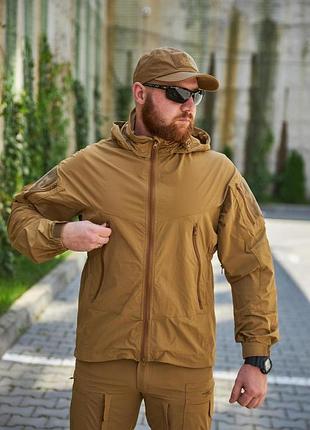 Тактична куртка чоловіча для військових штормова tactical ks-pro coyote (койот)